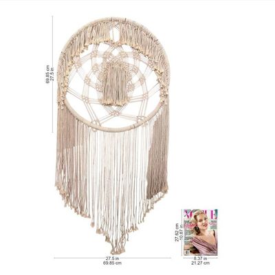 Alternate image for Circular Cotton Wall Hanging in Antique White from Bali Dream Knot