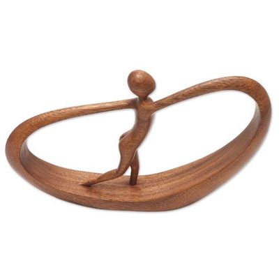 Alternate image for Hand Carved Suar Wood Statuette Spirit Away