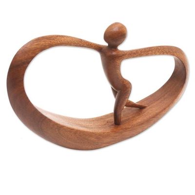 Alternate image for Hand Carved Suar Wood Statuette Spirit Away