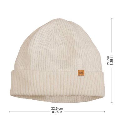 Alternate image for Knit Ribbed Baby Alpaca and Wool Blend Beanie Hat in Ivory Ivory Inspiration