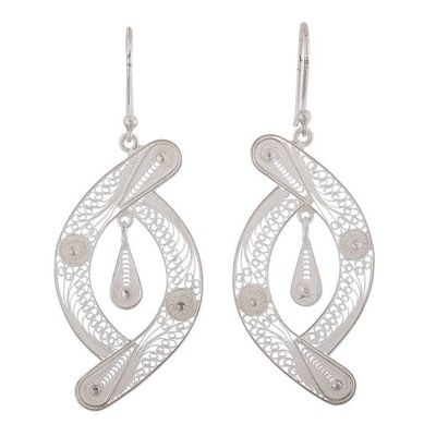 Alternate image for Peruvian Filigree Sterling Silver Dangle Earrings Unison