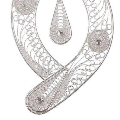 Alternate image for Peruvian Filigree Sterling Silver Dangle Earrings Unison