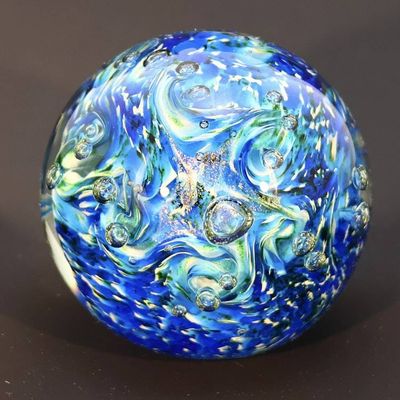 Primary image for Arctic Waves-RD / Handblown Glass Paperweights