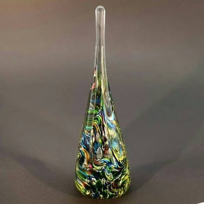 Alternate image for Northern Lights - Tear Drop Handblown Art Glass Paperweight