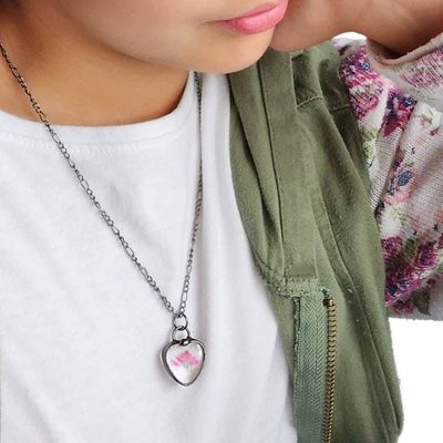 Alternate image for Dainty Pressed Flower Jewelry, Scottish Heather Heart Necklace for Women, Natural Flower Pendant