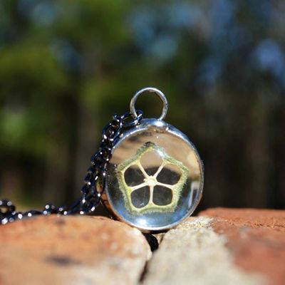 Alternate image for Okra Pendant Necklace, Unique Foodie Pendant, Chef Necklace, Glass not Resin, Gift for Cook or Kitchen Lover