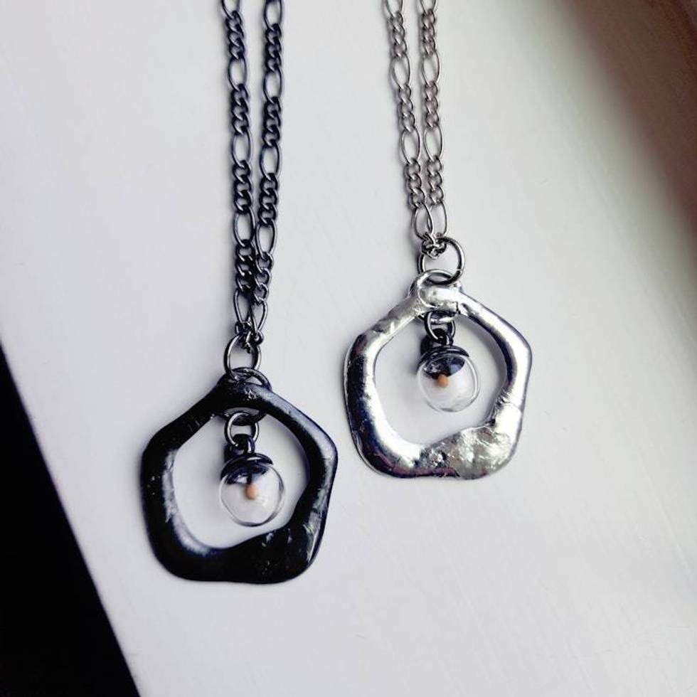 Mustard Seed Necklace, Quality Glass Pendant, Handmade Christian Jewelry, Faith of a Mustard Seed Pendant