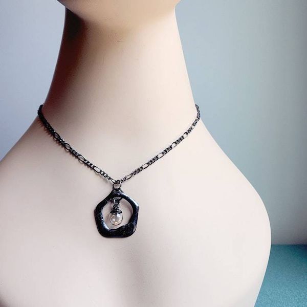 Alternate image for Mustard Seed Necklace, Quality Glass Pendant, Handmade Christian Jewelry, Faith of a Mustard Seed Pendant