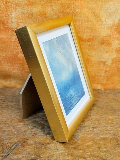 Alternate image for Handcrafted Cyanotype Miniature Framed Moody Seascape Photograph