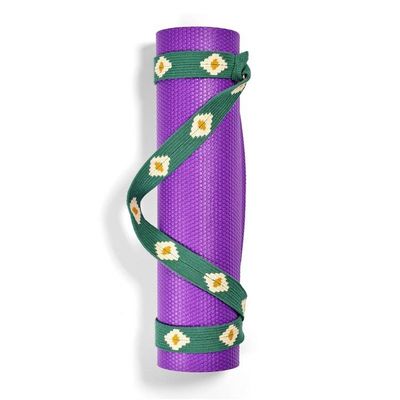 Alternate image for Wayúu Yoga Strap – Flor oliva