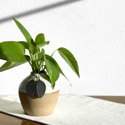 Image for Black Oblong Ceramic Earrings