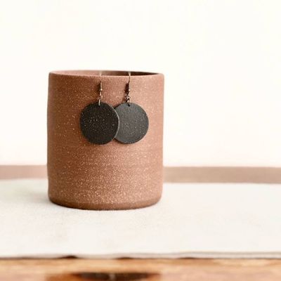 Primary image for Black Round Ceramic Earrings