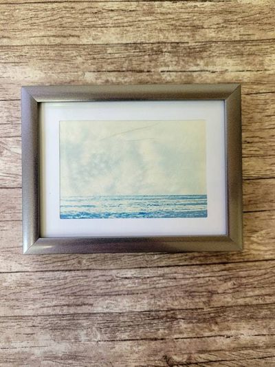 Alternate image for Miniature Framed Ocean Horizon Cyanotype Photograph
