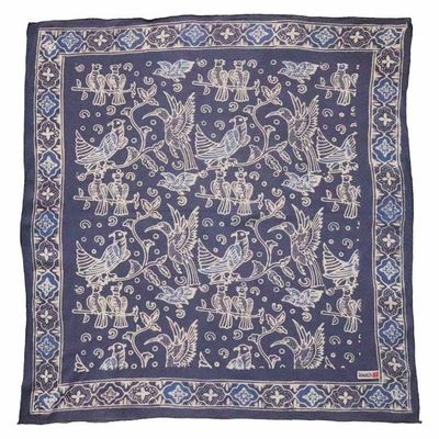Alternate image for Hand Dyed Batik Bandana, 100% Soft Cotton, Bird Song (BAN0227-4)