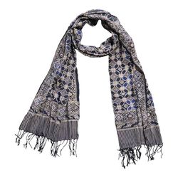 Image for Handmade Batik Scarf - soft Cotton - Charcoal Grey