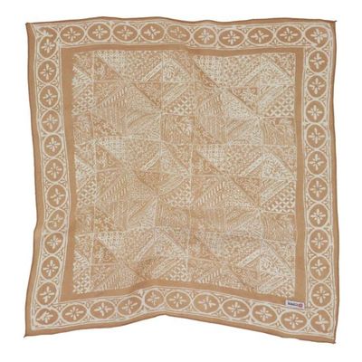 Alternate image for Hand Dyed Batik Bandana - Soft Lightweight Cotton, Apricot Patchwork, Coral Pink Peach