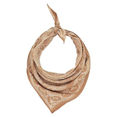 Alternate image for Hand Dyed Batik Bandana - Soft Lightweight Cotton, Apricot Patchwork, Coral Pink Peach