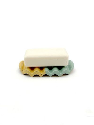 Alternate image for Squiggle Soap Dish in Colorblock Aqua & Yellow