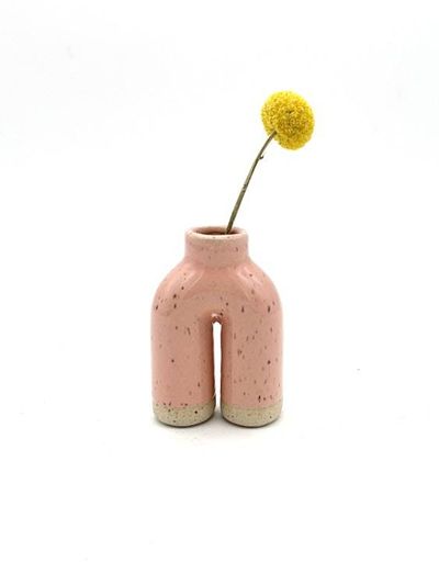 Primary image for Bud Vase Happy Feet in Pink