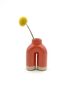 Image for Bud Vase Happy Feet in Red