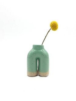 Image for Bud Vase Happy Feet in Aqua