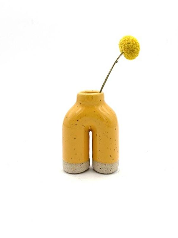 Alternate image for Bud Vase Happy Feet in Yellow