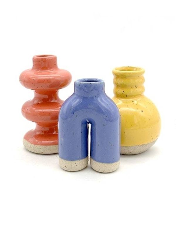 Alternate image for Bud Vase Happy Feet in Yellow