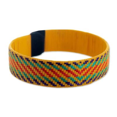 Alternate image for Zenu Natural Fiber Bracelet in Bright Colors from Colombia Joyful Sun Dance