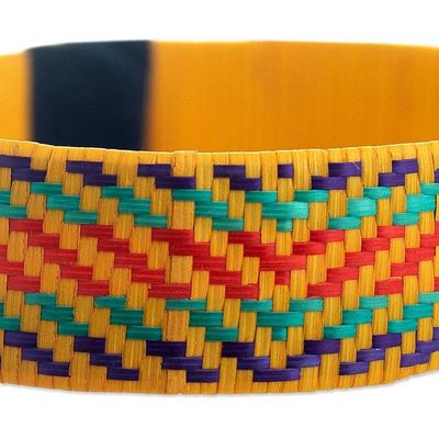Alternate image for Zenu Natural Fiber Bracelet in Bright Colors from Colombia Joyful Sun Dance