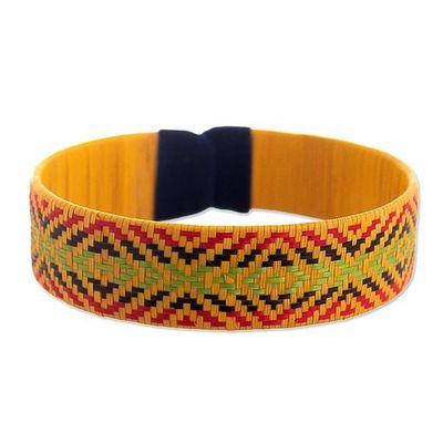 Alternate image for Zenu Multicolored Natural Fiber Cuff Bracelet from Colombia Caribbean Sun