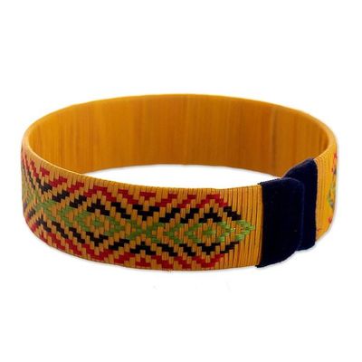 Alternate image for Zenu Multicolored Natural Fiber Cuff Bracelet from Colombia Caribbean Sun