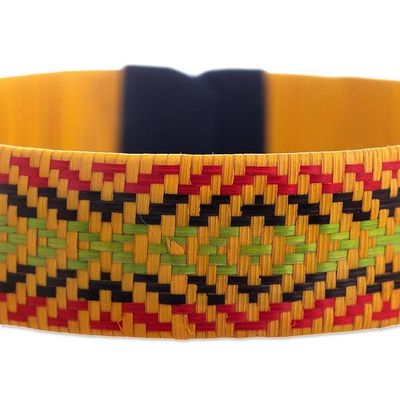 Alternate image for Zenu Multicolored Natural Fiber Cuff Bracelet from Colombia Caribbean Sun