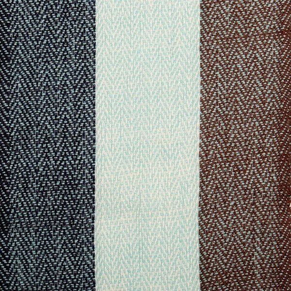 Alternate image for Fringed Aquamarine and Navy 100 Alpaca Scarf Woven in Peru Ocean Threads