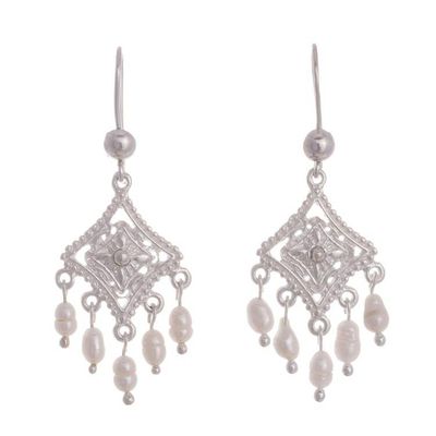 Alternate image for Colonial Cultured Pearl Chandelier Earrings from Peru Colonial Romance