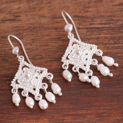 Alternate image for Colonial Cultured Pearl Chandelier Earrings from Peru Colonial Romance