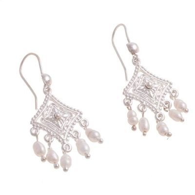 Alternate image for Colonial Cultured Pearl Chandelier Earrings from Peru Colonial Romance
