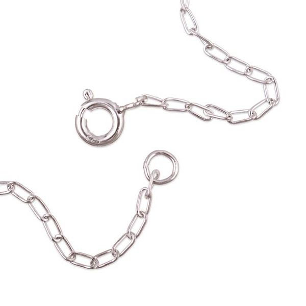 Alternate image for Silver Pendant Necklace with Natural Opal Stone from Peru Enchanting Harmony