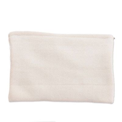 Alternate image for Floral Embroidered Alpaca Blend Clutch in Eggshell from Peru Vibrant Flowers