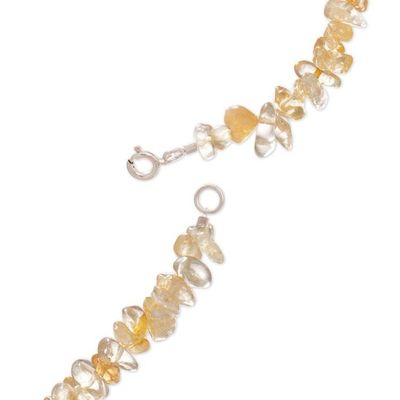 Alternate image for Gold-Accented Citrine and Silver-White Pearl Beaded Necklace Prosperity Pearl