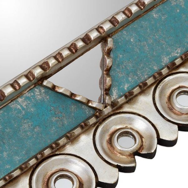 Alternate image for Square Silver Gilded Wood Wall Mirror from Peru Colonial Trance