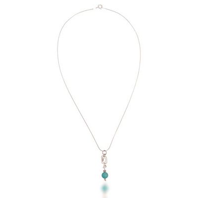 Alternate image for Spiral-Themed Amazonite Sterling Silver Pendant Necklace Allure of the Sea