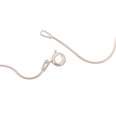 Alternate image for Spiral-Themed Amazonite Sterling Silver Pendant Necklace Allure of the Sea