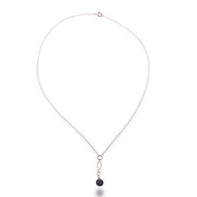 Alternate image for Silver Lapis Lazuli Pendant Necklace with Modern Design Indigo Eclipse