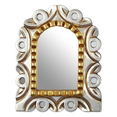 Alternate image for Window-Shaped Wood Wall Mirror with Bronze  Aluminum Leaf Window
