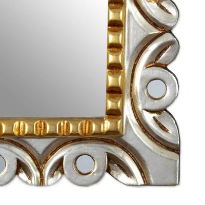 Alternate image for Window-Shaped Wood Wall Mirror with Bronze  Aluminum Leaf Window
