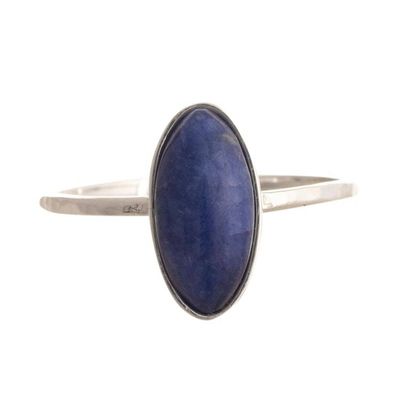 Alternate image for Sterling Silver and Sodalite Cocktail Ring From Peru Andes Night Sky