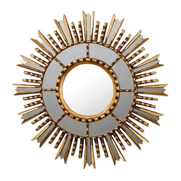 Alternate image for Gilded Wall Accent Mirror Light of Hope