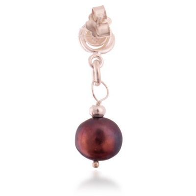 Alternate image for Silver Dangle Earrings with Dark Grey Cultured Pearls Eternal Night