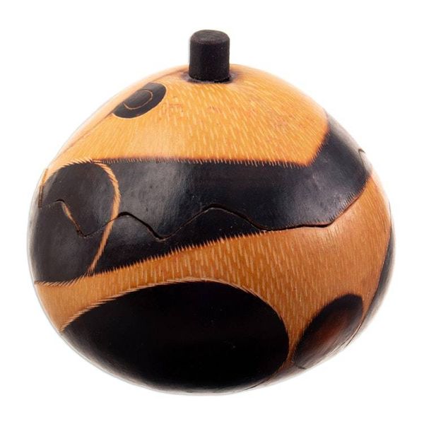 Alternate image for Fair Trade Handcrafted Dried Mate Gourd Panda Decorative Box Panda Embrace