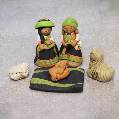 Primary image for Artisan Crafted Peruvian Nativity Scene Set of 6 Born in Colca